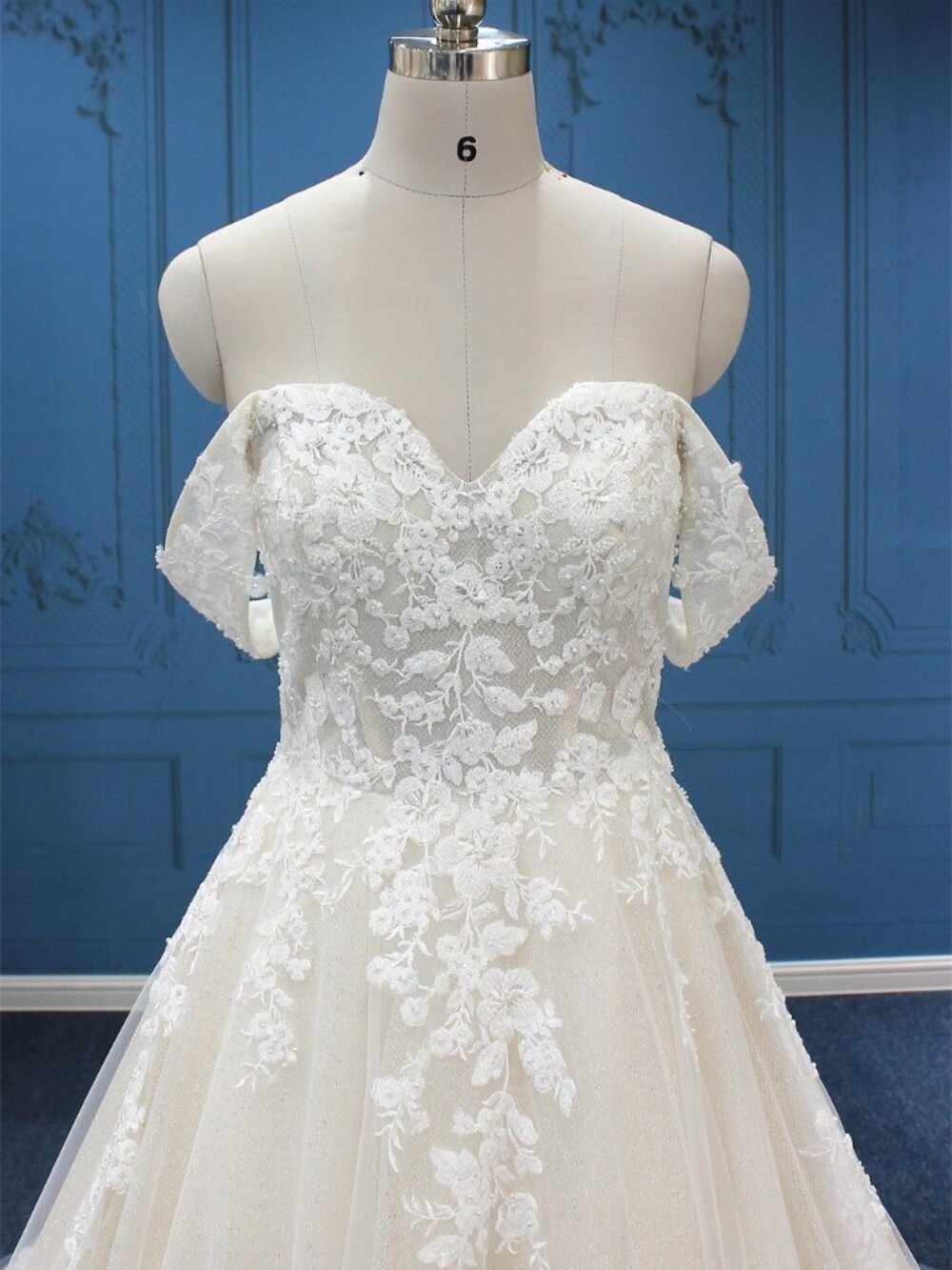 Darius Cordell - WT4843 off the shoulder lace wedding gown